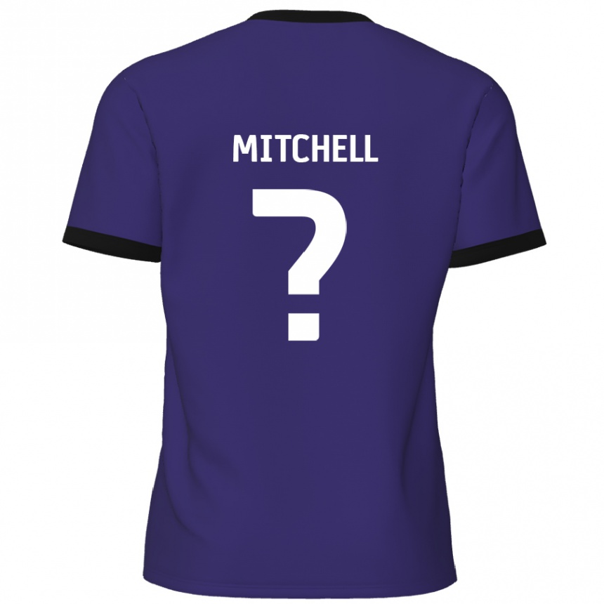 Kids Football Rylee Mitchell #0 Purple Away Jersey 2024/25 T-Shirt Uk