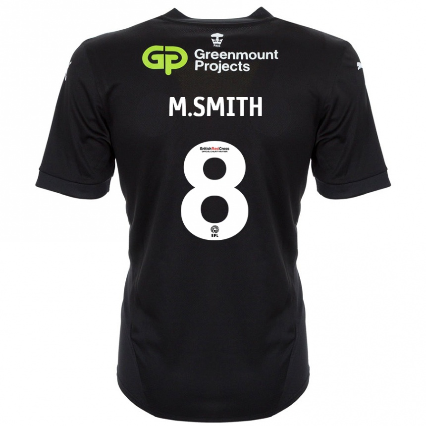 Kids Football Matt Smith #8 Black Away Jersey 2024/25 T-Shirt Uk