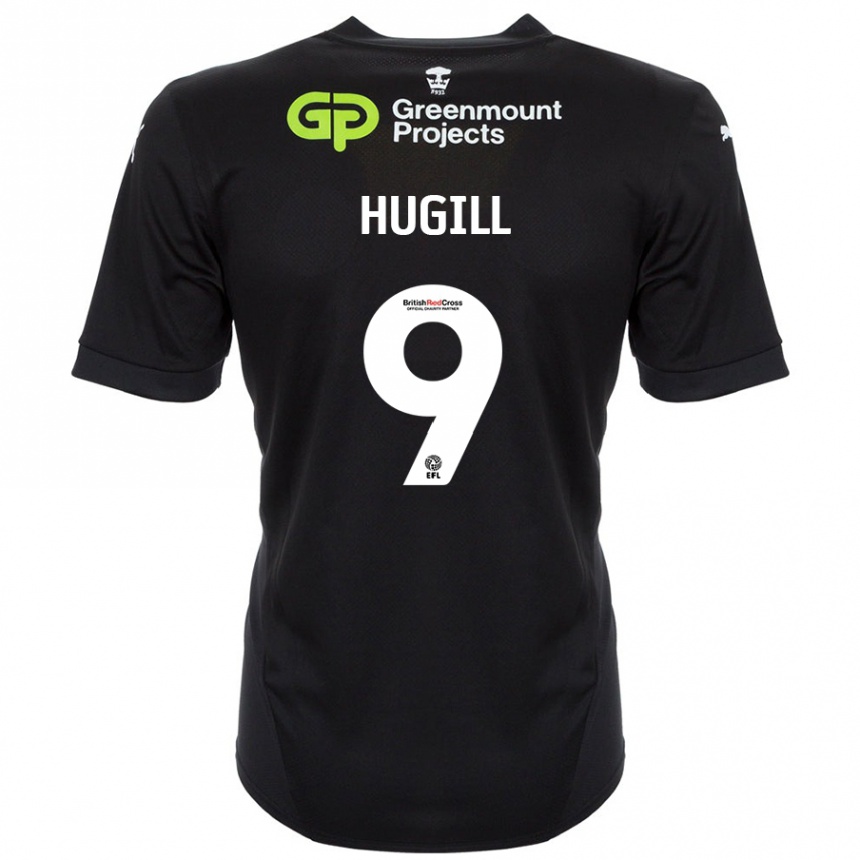 Kids Football Joe Hugill #9 Black Away Jersey 2024/25 T-Shirt Uk