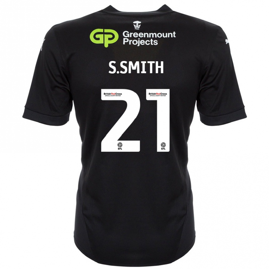 Kids Football Scott Smith #21 Black Away Jersey 2024/25 T-Shirt Uk