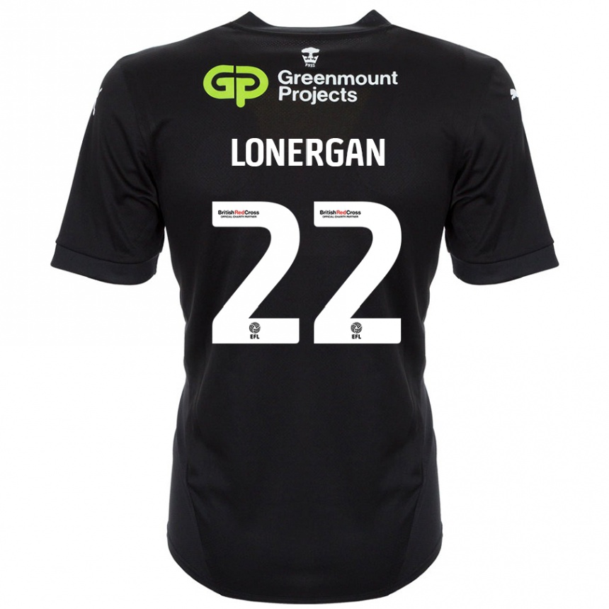 Kids Football Andy Lonergan #22 Black Away Jersey 2024/25 T-Shirt Uk