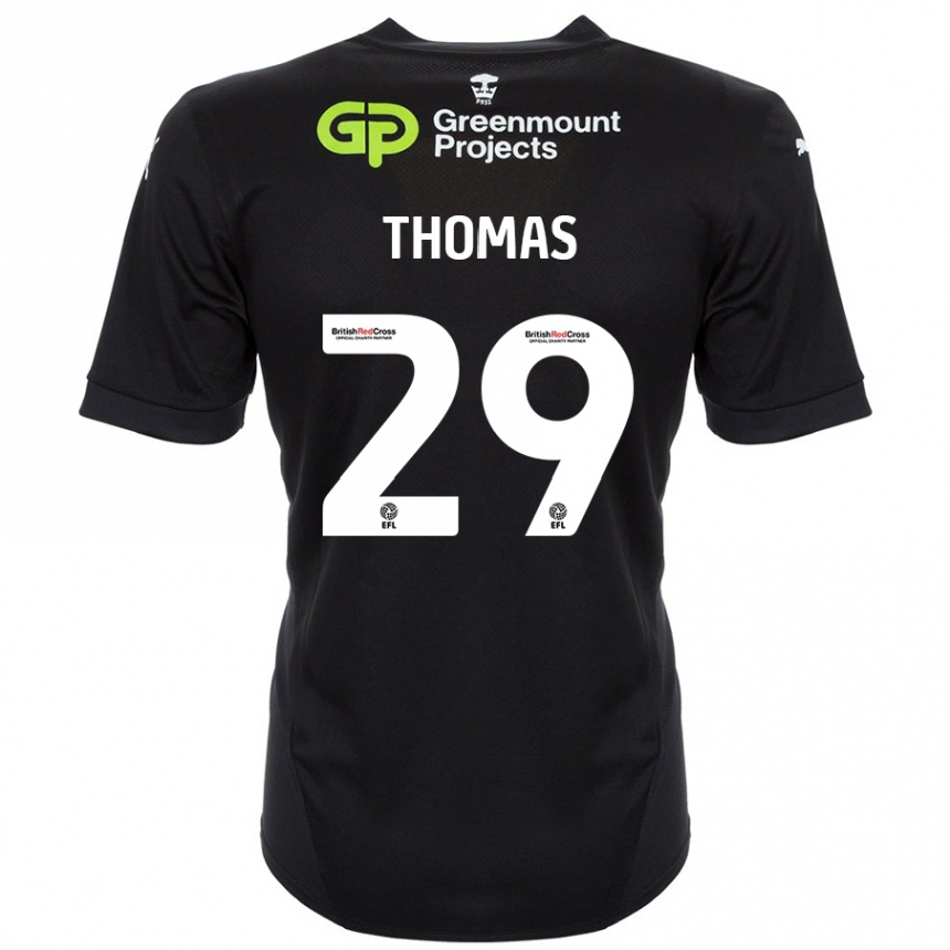 Kids Football Silko Thomas #29 Black Away Jersey 2024/25 T-Shirt Uk