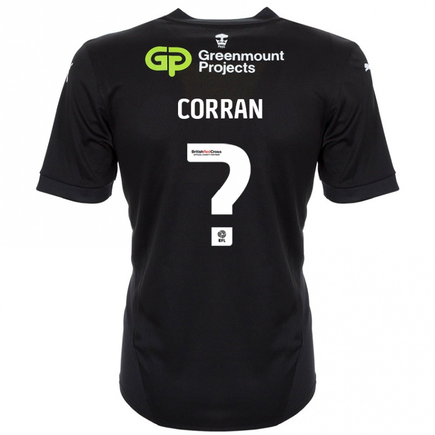 Kids Football Matthew Corran #0 Black Away Jersey 2024/25 T-Shirt Uk