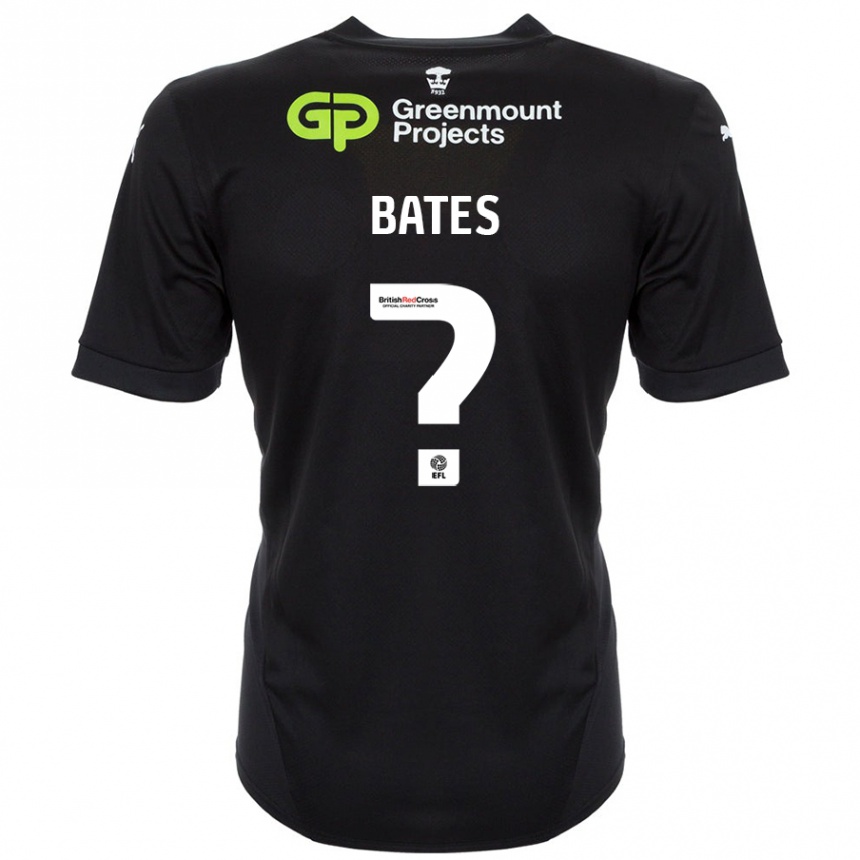 Kids Football Jack Bates #0 Black Away Jersey 2024/25 T-Shirt Uk