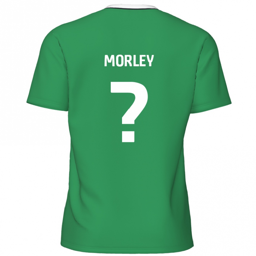 Kids Football Aaron Morley #0 Green White Stripes Away Jersey 2024/25 T-Shirt Uk