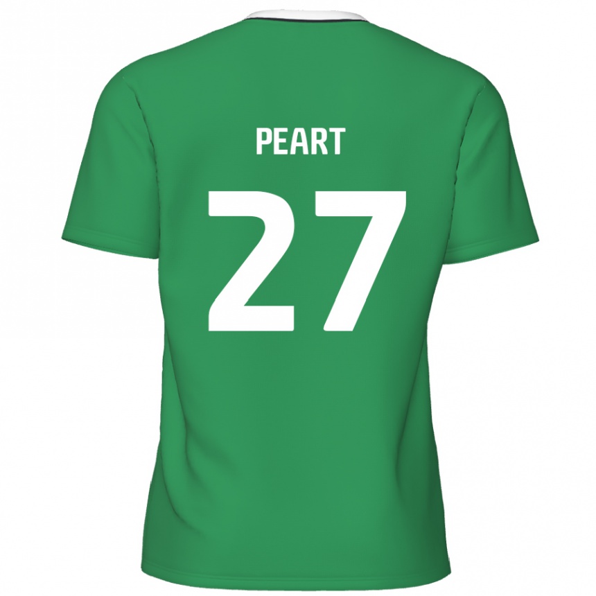 Kids Football Brody Peart #27 Green White Stripes Away Jersey 2024/25 T-Shirt Uk