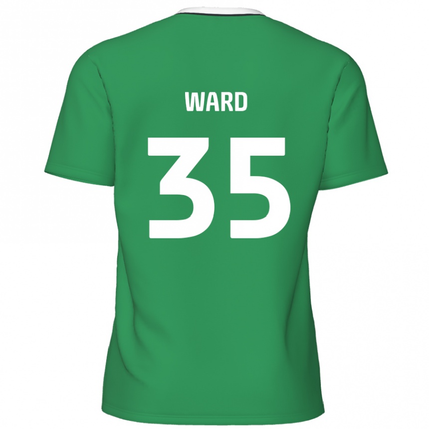 Kids Football Christie Ward #35 Green White Stripes Away Jersey 2024/25 T-Shirt Uk