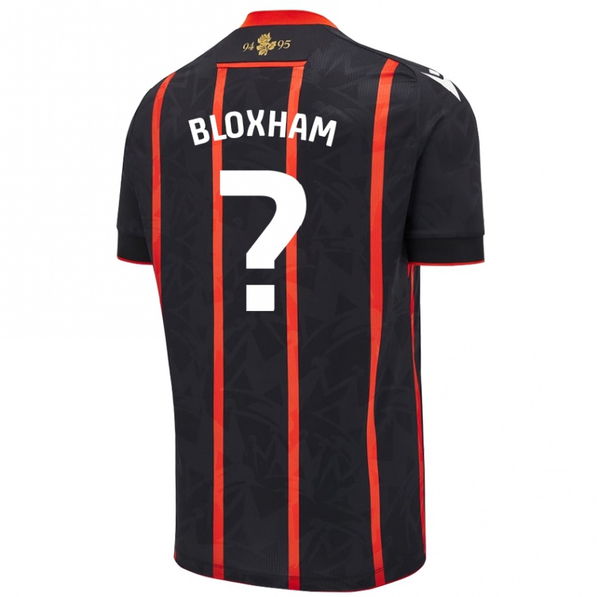 Kids Football Tom Bloxham #0 Black Red Away Jersey 2024/25 T-Shirt Uk