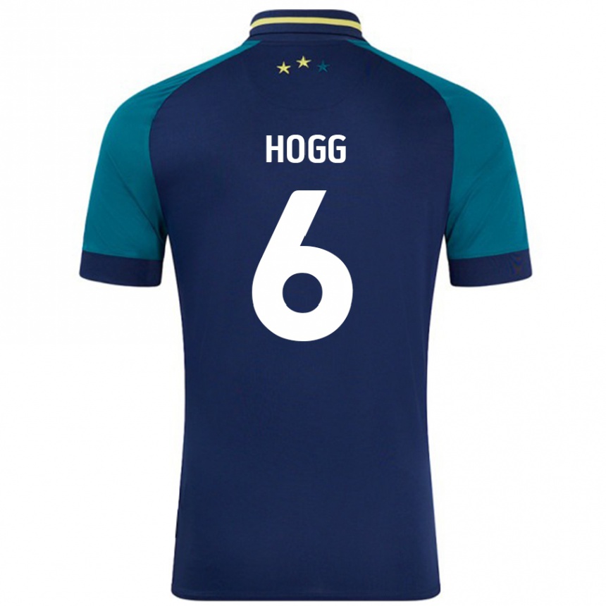 Kids Football Jonathan Hogg #6 Navy Dark Green Away Jersey 2024/25 T-Shirt Uk