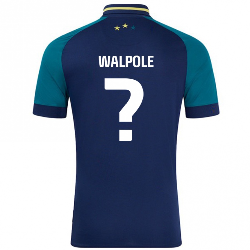 Kids Football Alex Walpole #0 Navy Dark Green Away Jersey 2024/25 T-Shirt Uk