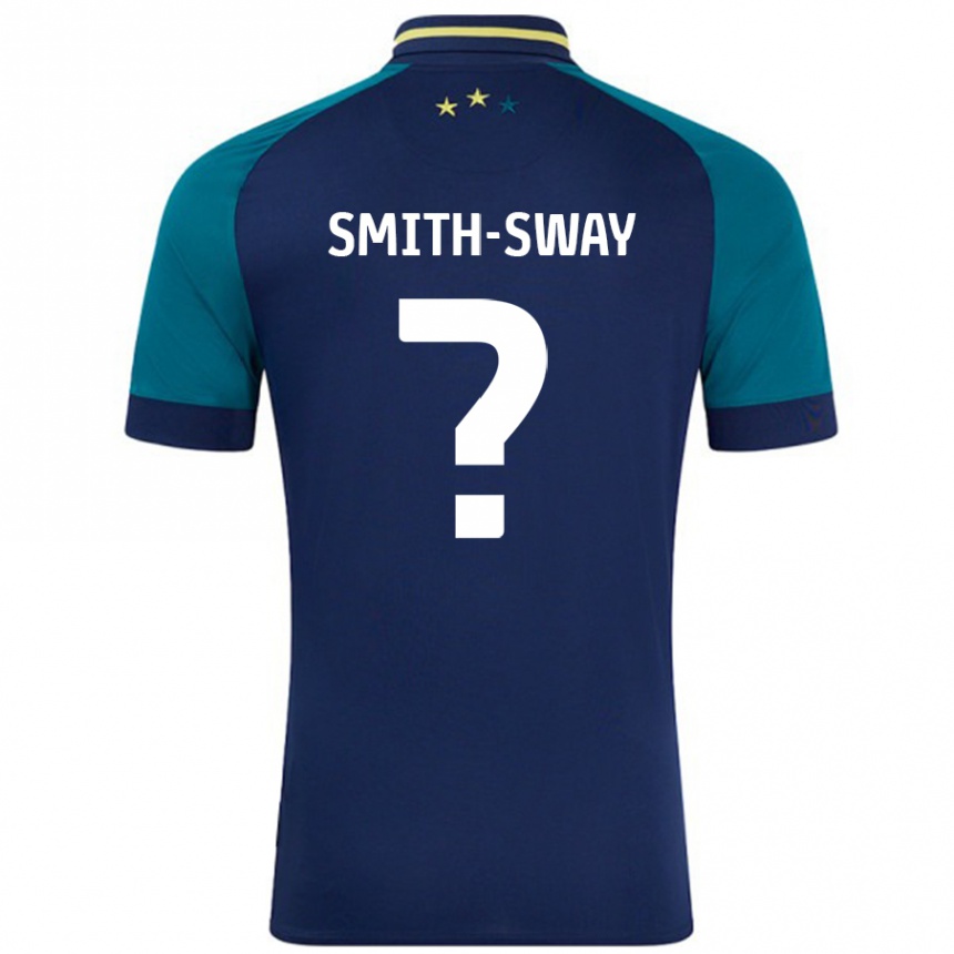 Kids Football Jay Smith-Sway #0 Navy Dark Green Away Jersey 2024/25 T-Shirt Uk