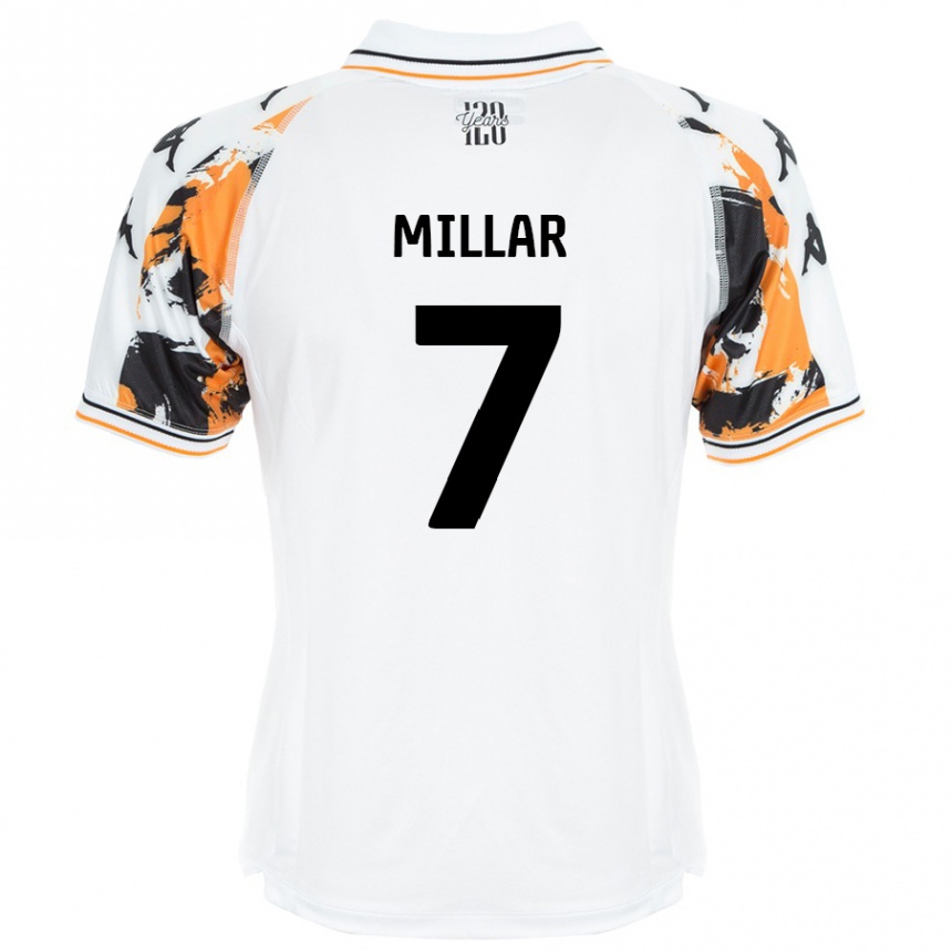 Kids Football Liam Millar #7 White Away Jersey 2024/25 T-Shirt Uk