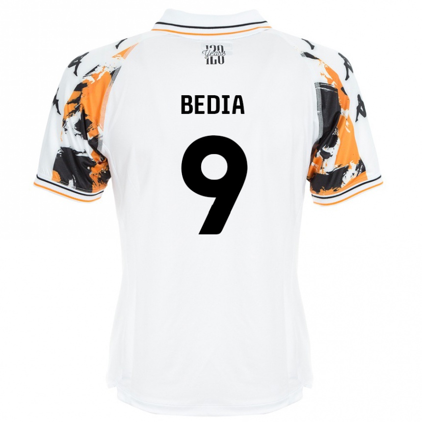 Kids Football Chris Bedia #9 White Away Jersey 2024/25 T-Shirt Uk