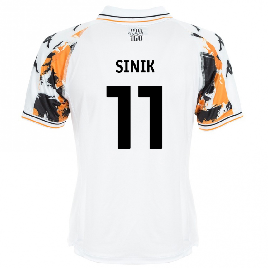 Kids Football Doğukan Sinik #11 White Away Jersey 2024/25 T-Shirt Uk