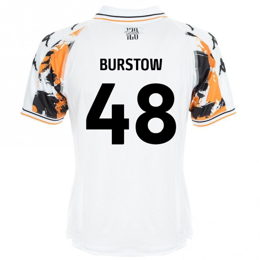 Kids Football Mason Burstow #48 White Away Jersey 2024/25 T-Shirt Uk