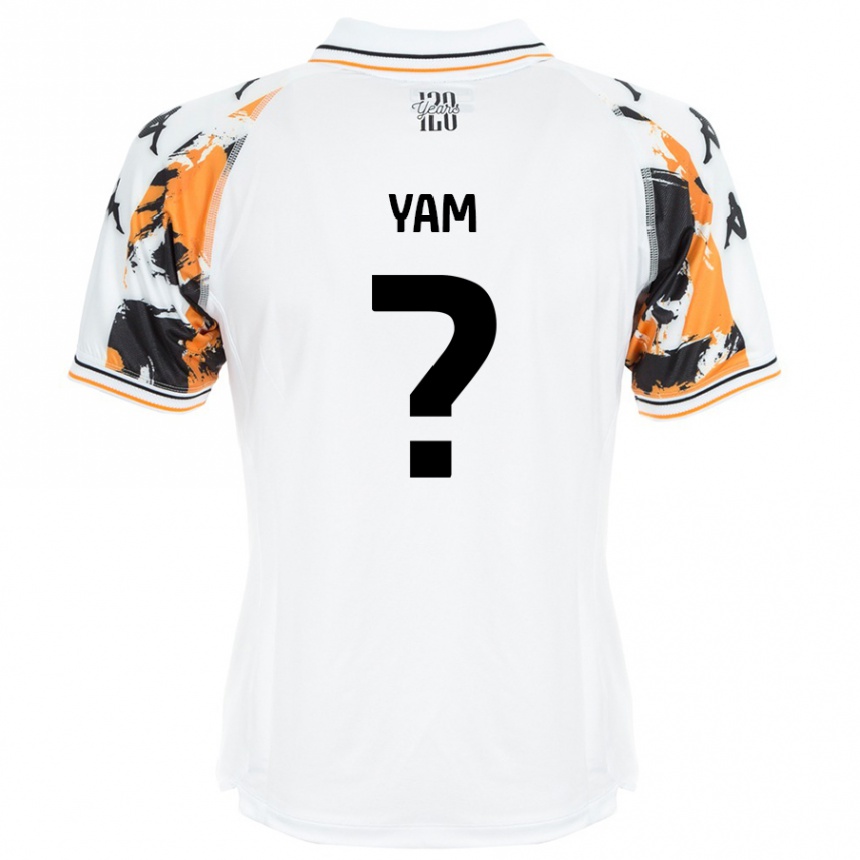 Kids Football Callum Yam #0 White Away Jersey 2024/25 T-Shirt Uk