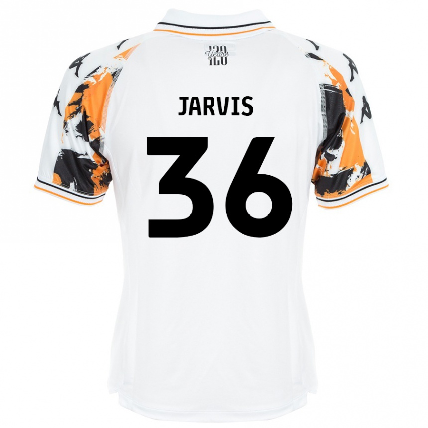 Kids Football Will Jarvis #36 White Away Jersey 2024/25 T-Shirt Uk