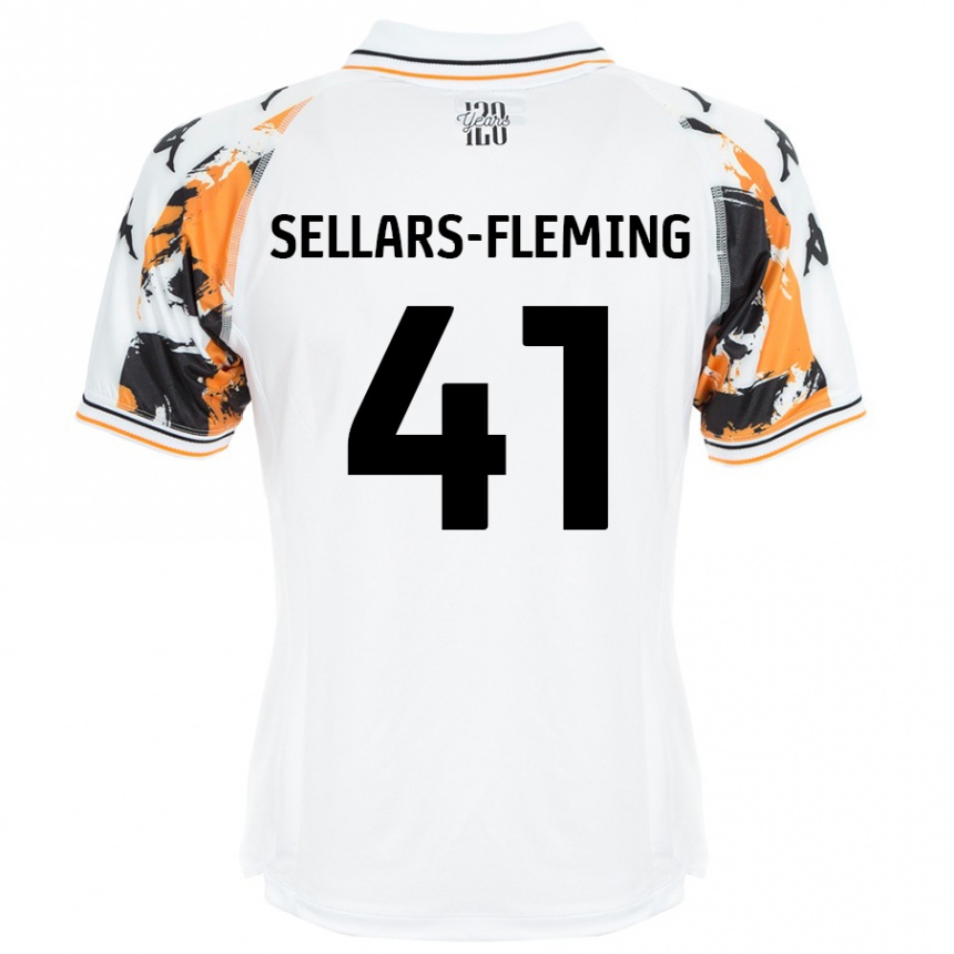 Kids Football Tyrell Sellars-Fleming #41 White Away Jersey 2024/25 T-Shirt Uk