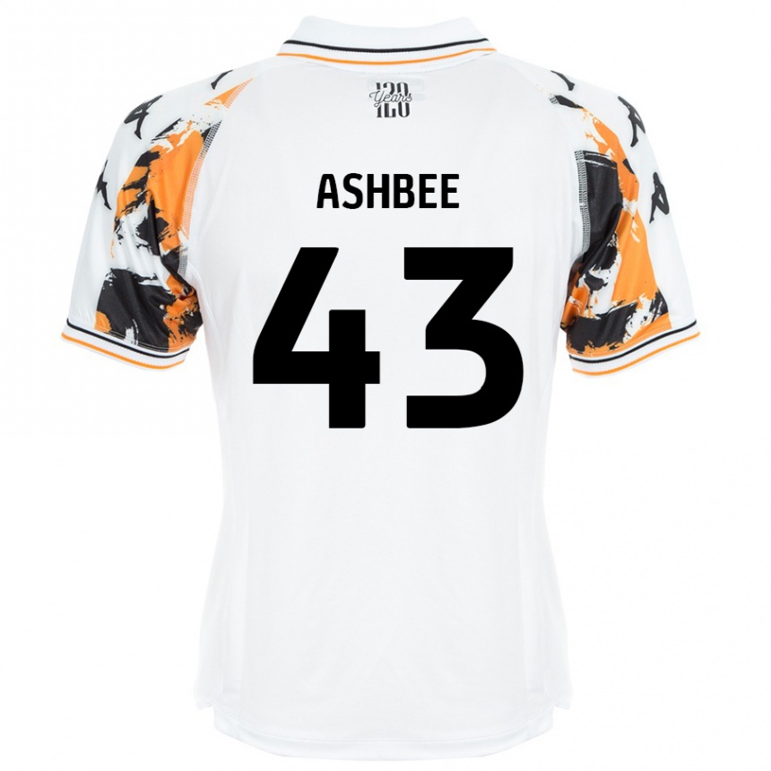 Kids Football Stanley Ashbee #43 White Away Jersey 2024/25 T-Shirt Uk