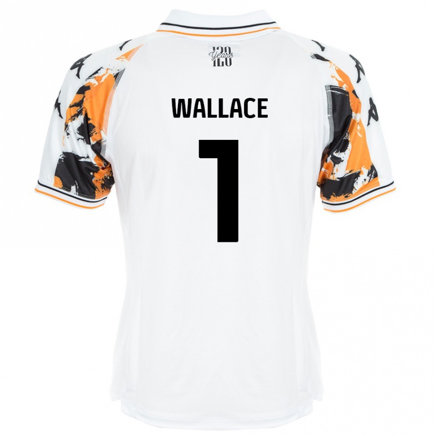 Kids Football Abbi Wallace #1 White Away Jersey 2024/25 T-Shirt Uk