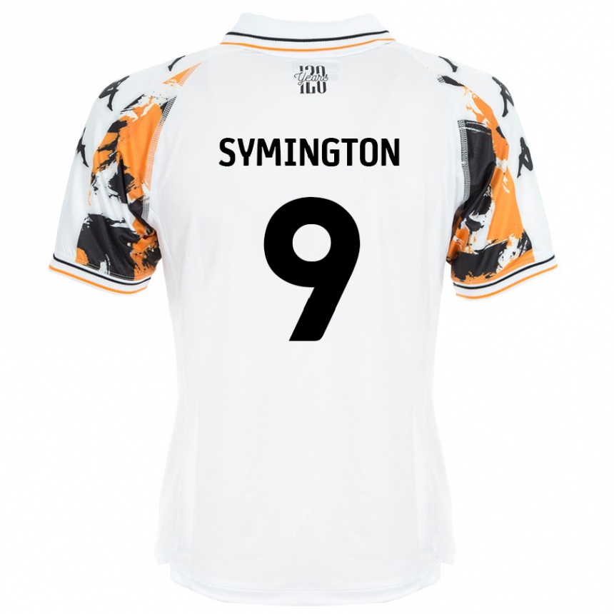 Kids Football Jo Symington #9 White Away Jersey 2024/25 T-Shirt Uk