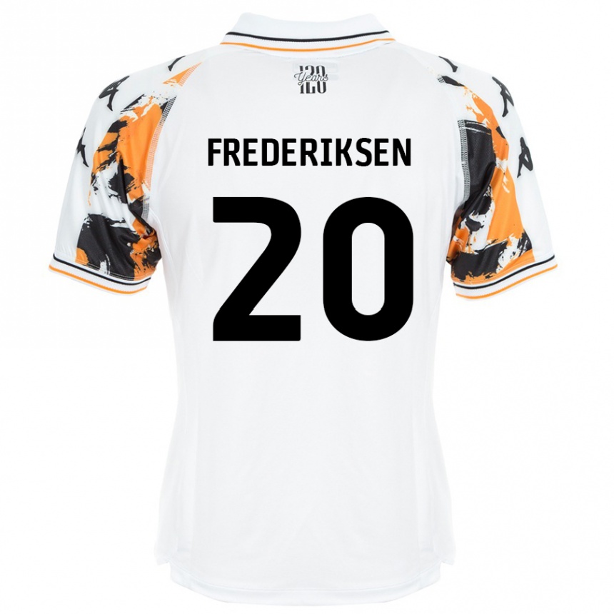 Kids Football Abbey Frederiksen #20 White Away Jersey 2024/25 T-Shirt Uk