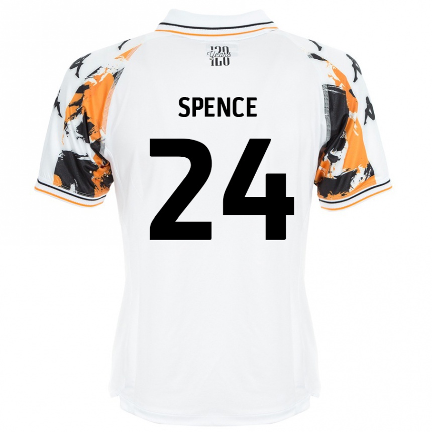 Kids Football Emily Spence #24 White Away Jersey 2024/25 T-Shirt Uk