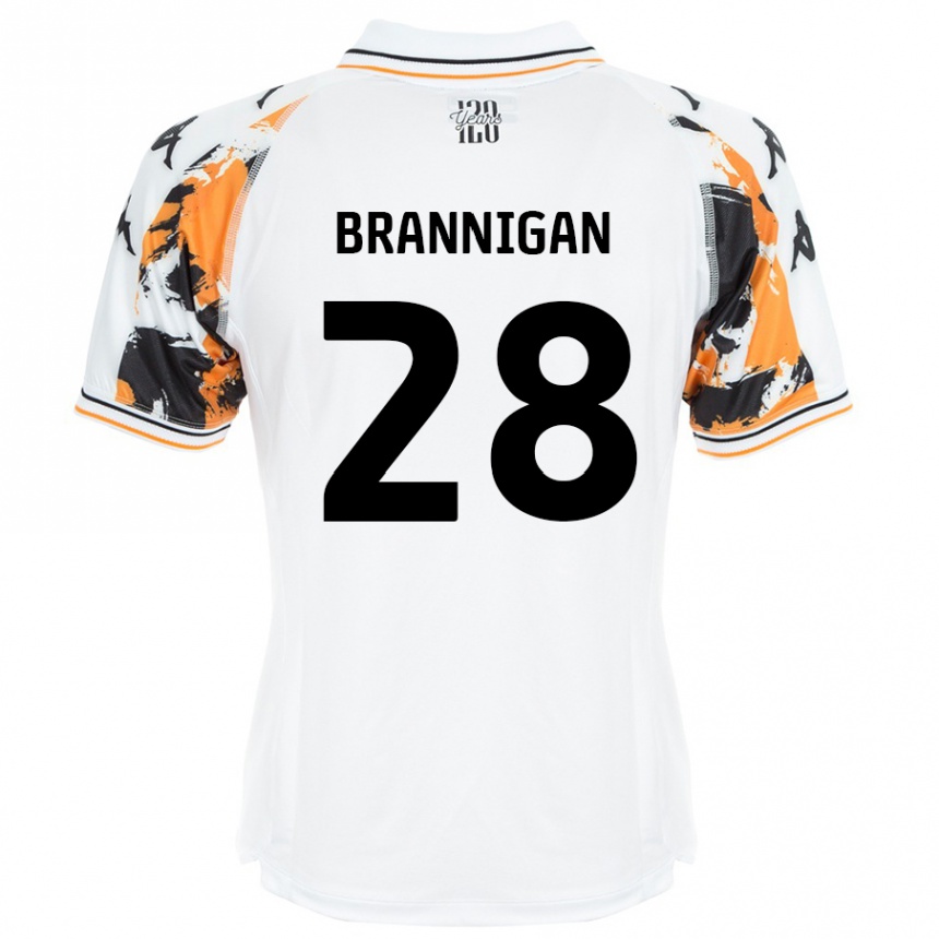 Kids Football Aoife Brannigan #28 White Away Jersey 2024/25 T-Shirt Uk