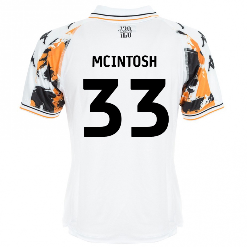 Kids Football Lucy Mcintosh #33 White Away Jersey 2024/25 T-Shirt Uk