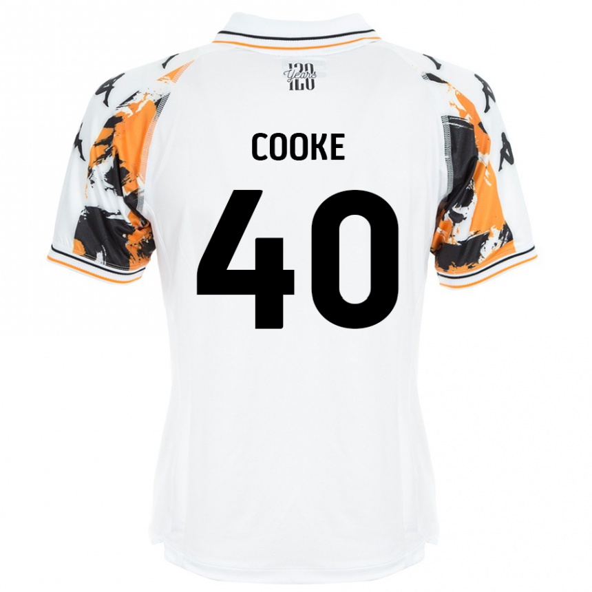 Kids Football Megan Cooke #40 White Away Jersey 2024/25 T-Shirt Uk