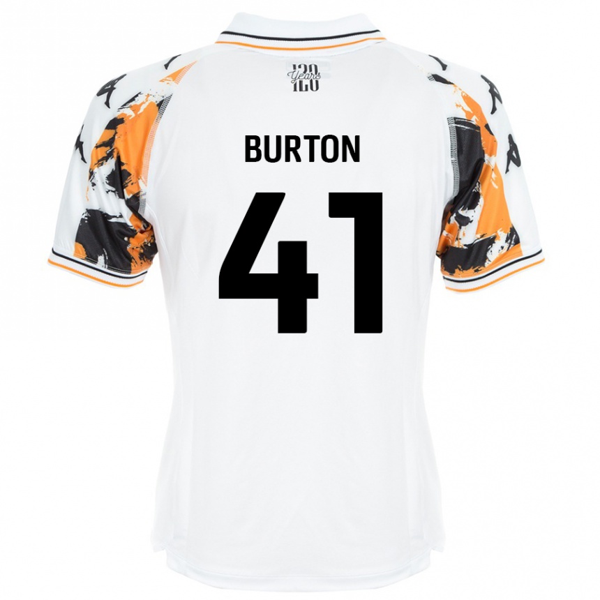 Kids Football Jess Burton #41 White Away Jersey 2024/25 T-Shirt Uk