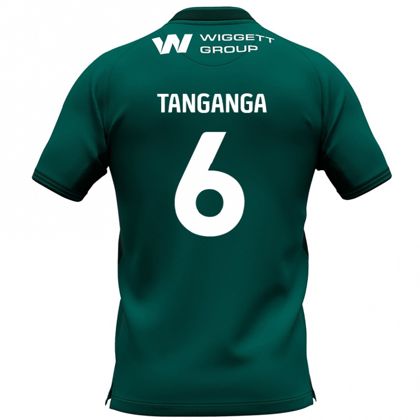 Kids Football Japhet Tanganga #6 Green Away Jersey 2024/25 T-Shirt Uk