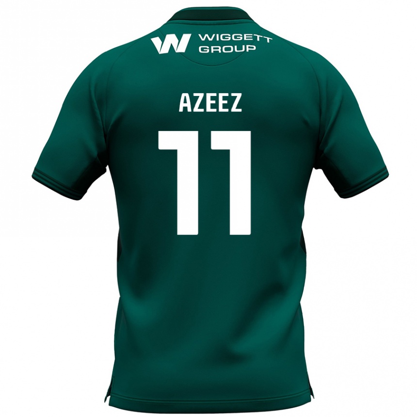 Kids Football Femi Azeez #11 Green Away Jersey 2024/25 T-Shirt Uk