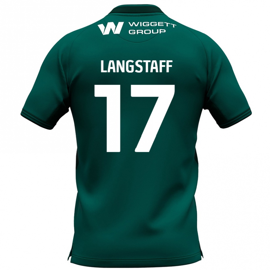 Kids Football Macaulay Langstaff #17 Green Away Jersey 2024/25 T-Shirt Uk