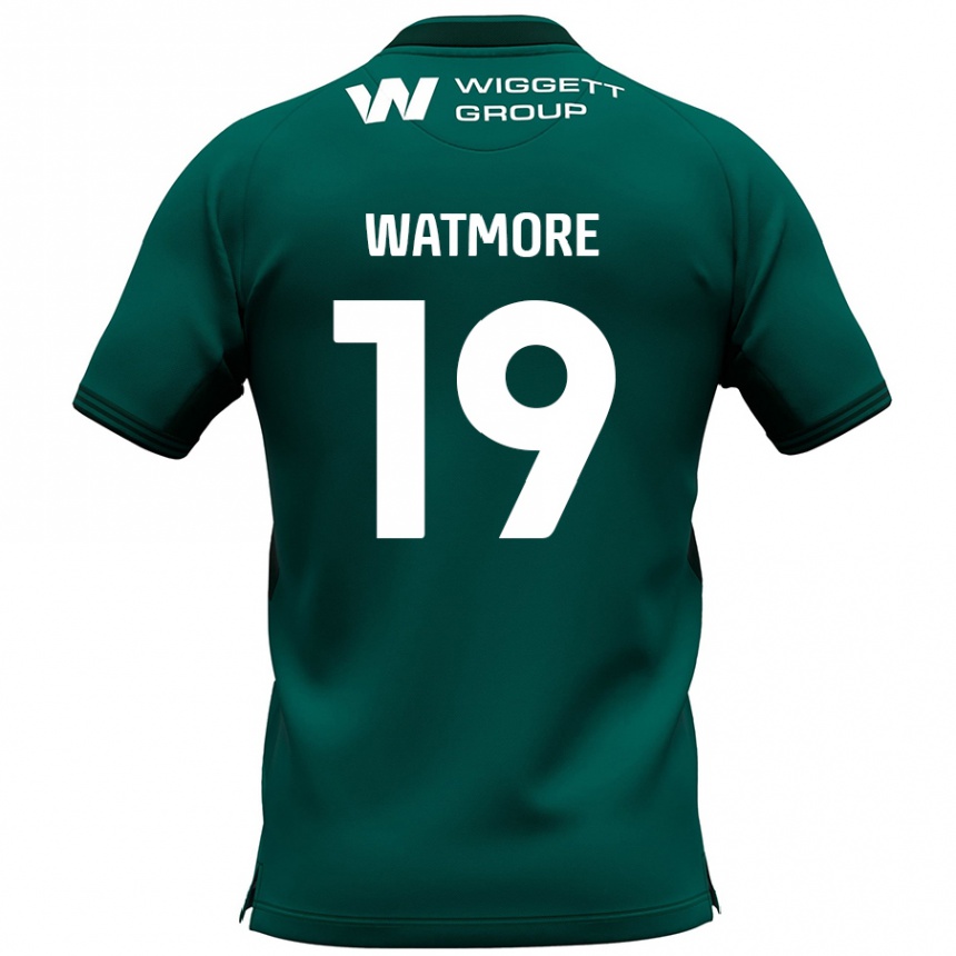 Kids Football Duncan Watmore #19 Green Away Jersey 2024/25 T-Shirt Uk