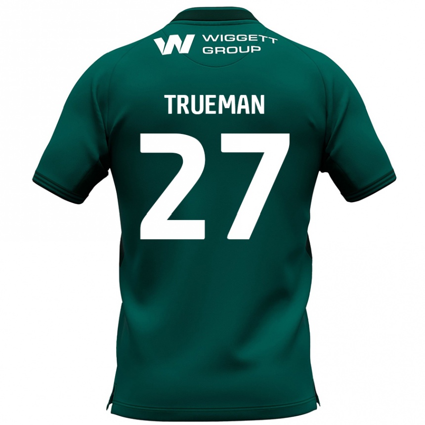 Kids Football Connal Trueman #27 Green Away Jersey 2024/25 T-Shirt Uk