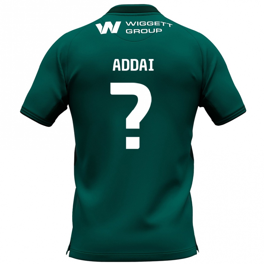 Kids Football Dillon Addai #0 Green Away Jersey 2024/25 T-Shirt Uk