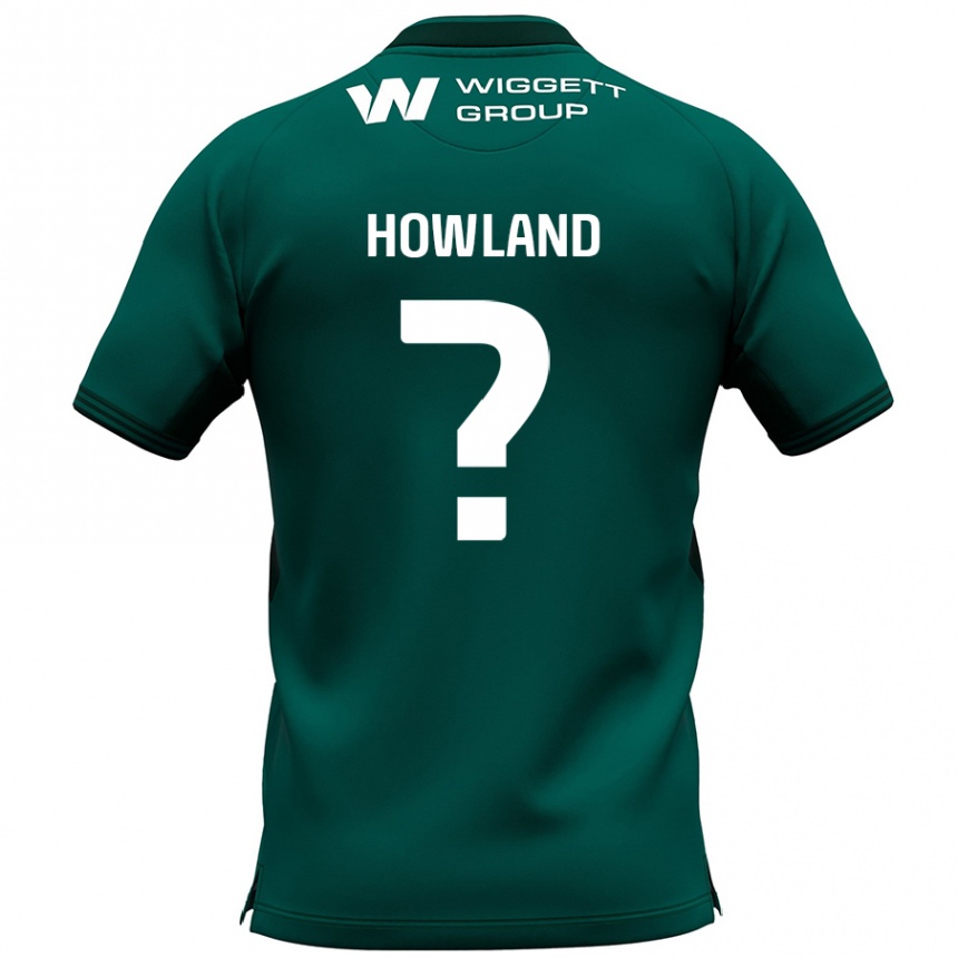 Kids Football Jack Howland #0 Green Away Jersey 2024/25 T-Shirt Uk