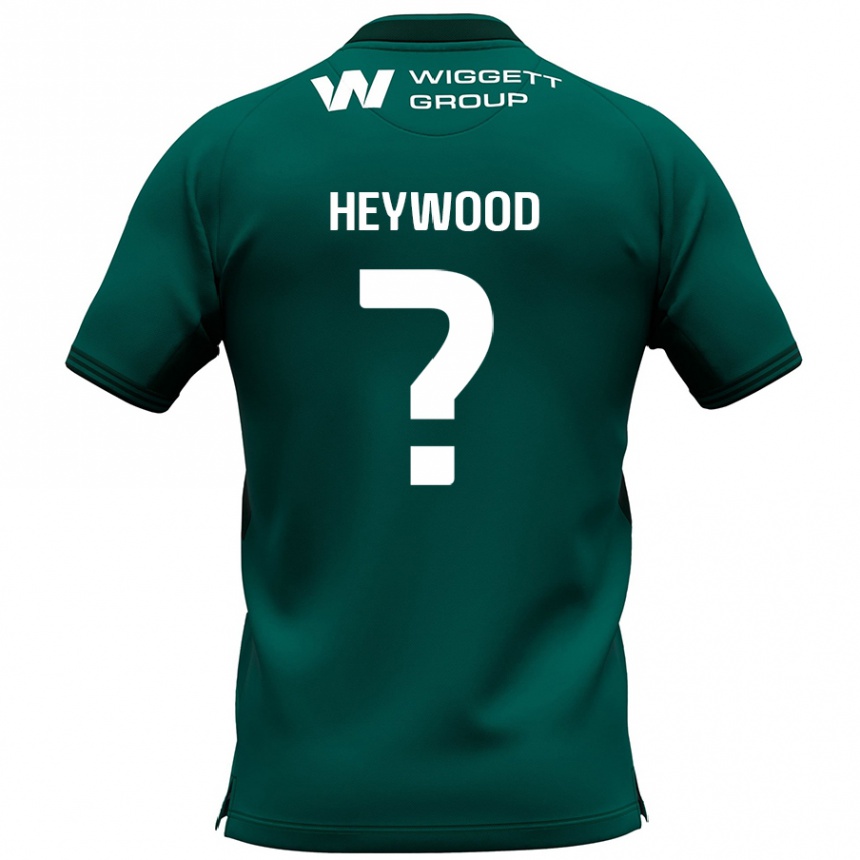 Kids Football Kavalli Heywood #0 Green Away Jersey 2024/25 T-Shirt Uk