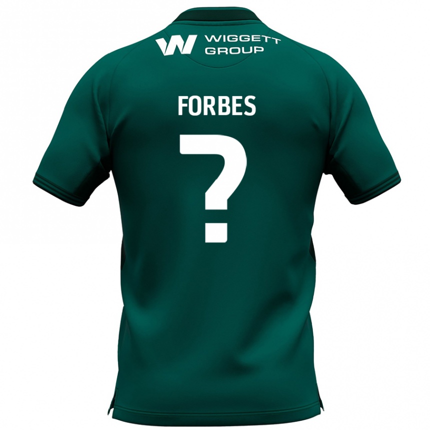 Kids Football Dean Forbes #0 Green Away Jersey 2024/25 T-Shirt Uk