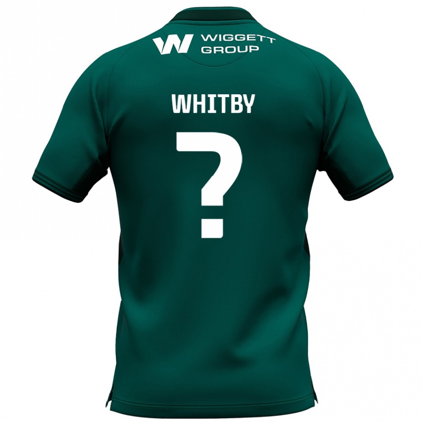 Kids Football Oliver Whitby #0 Green Away Jersey 2024/25 T-Shirt Uk