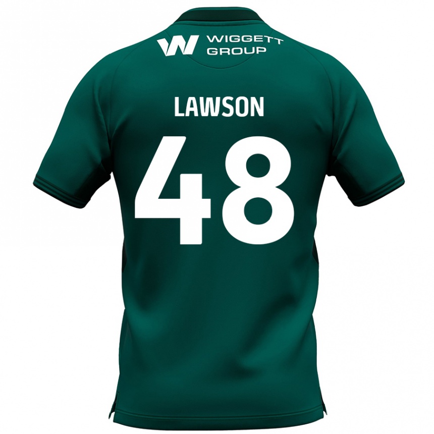 Kids Football Sha'mar Lawson #48 Green Away Jersey 2024/25 T-Shirt Uk