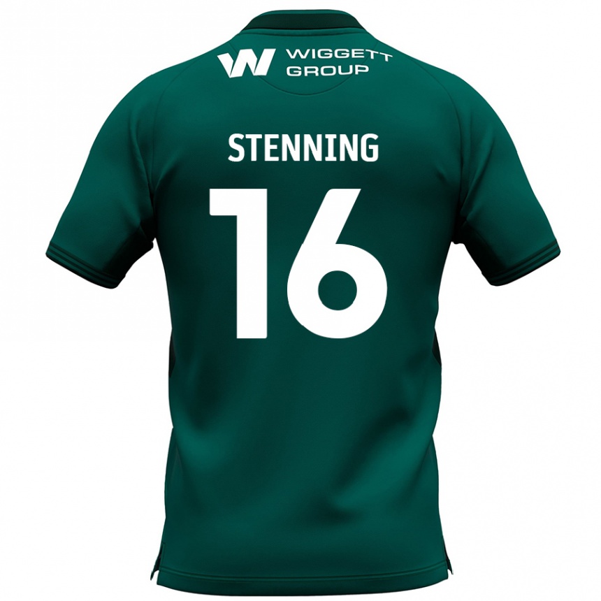 Kids Football Ellie Stenning #16 Green Away Jersey 2024/25 T-Shirt Uk