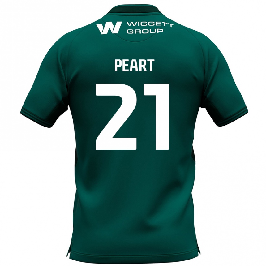 Kids Football Kalani Peart #21 Green Away Jersey 2024/25 T-Shirt Uk