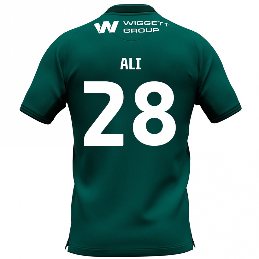 Kids Football Francesca Ali #28 Green Away Jersey 2024/25 T-Shirt Uk