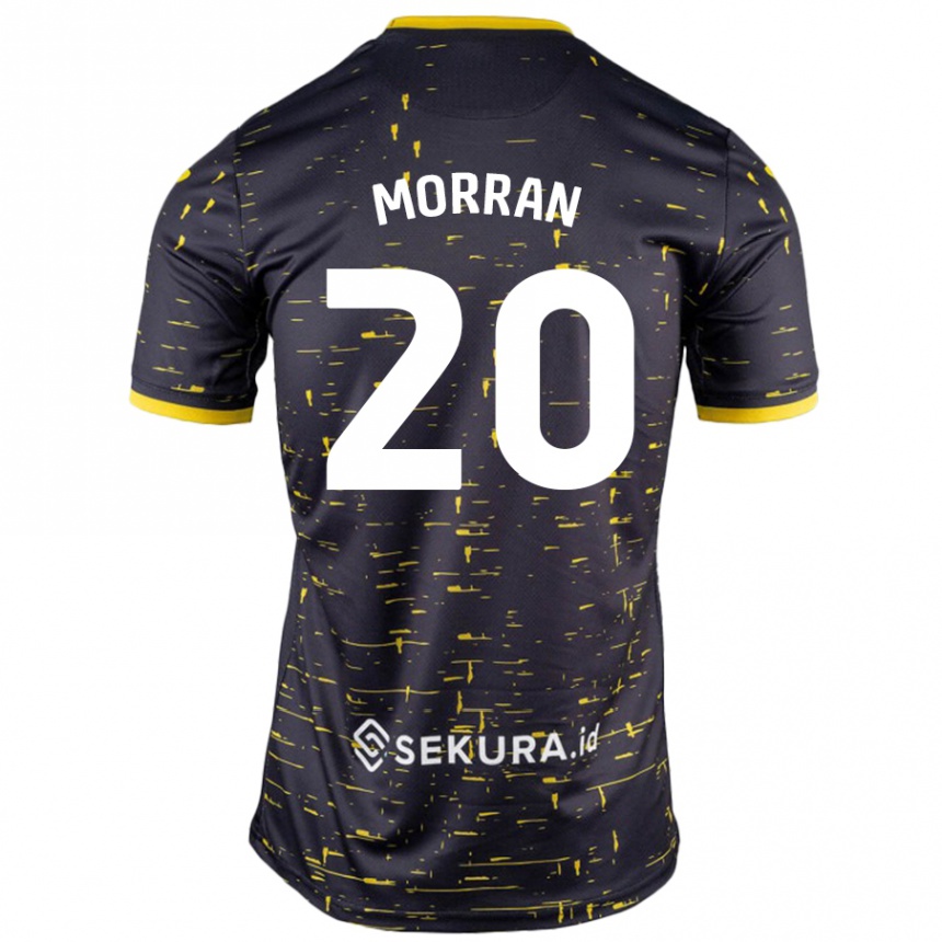 Kids Football Eloise Morran #20 Black Yellow Away Jersey 2024/25 T-Shirt Uk