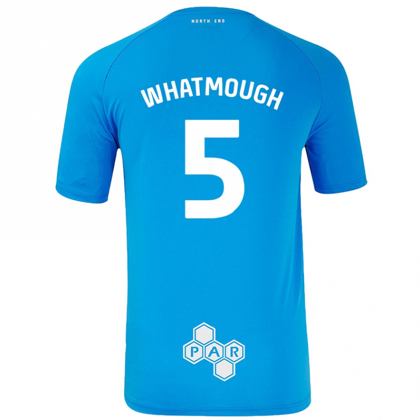 Kids Football Jack Whatmough #5 Sky Blue Away Jersey 2024/25 T-Shirt Uk