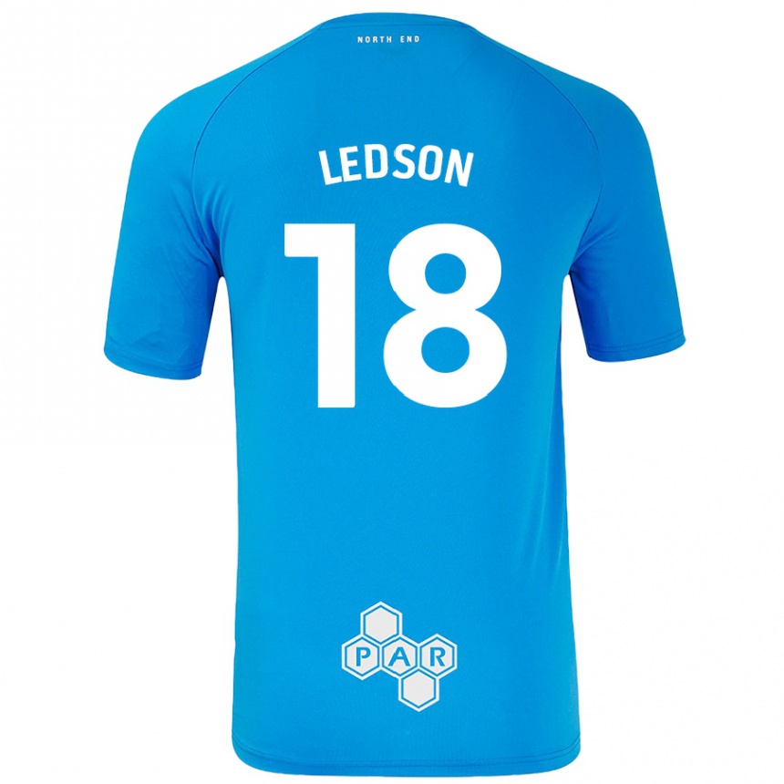 Kids Football Ryan Ledson #18 Sky Blue Away Jersey 2024/25 T-Shirt Uk