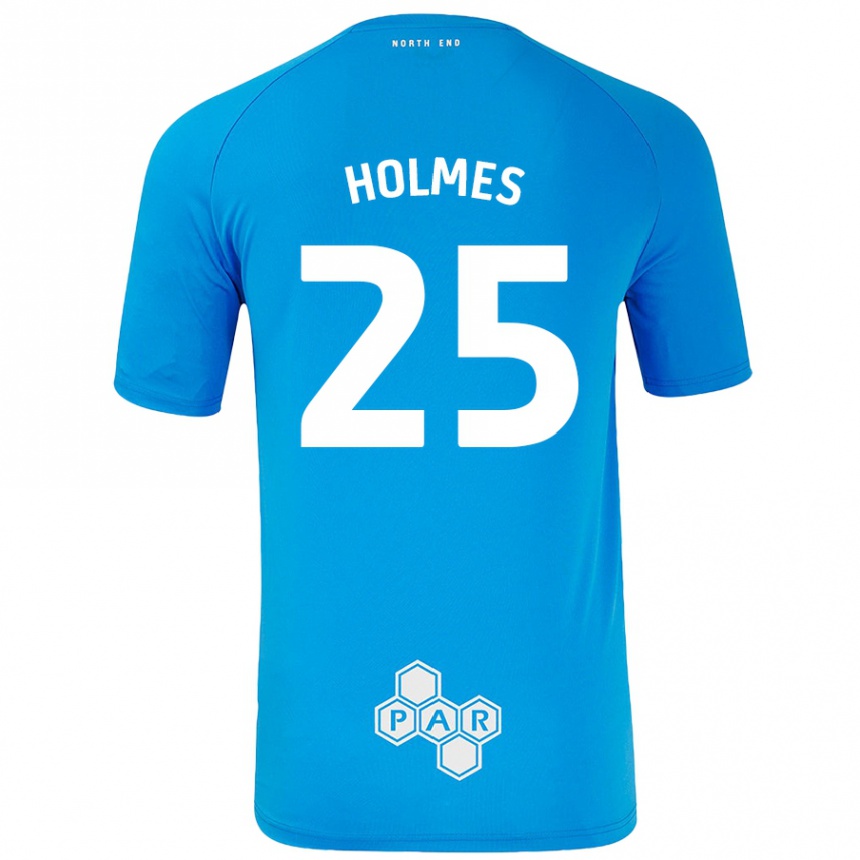 Kids Football Duane Holmes #25 Sky Blue Away Jersey 2024/25 T-Shirt Uk