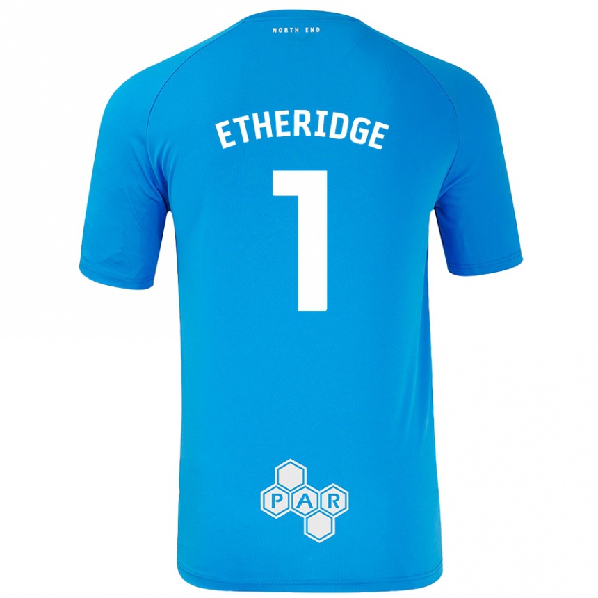 Kids Football Ellie Etheridge #1 Sky Blue Away Jersey 2024/25 T-Shirt Uk